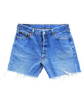 Vintage Levi's 501 Cut-Off Denim Shorts | Size 35 | Made in USA