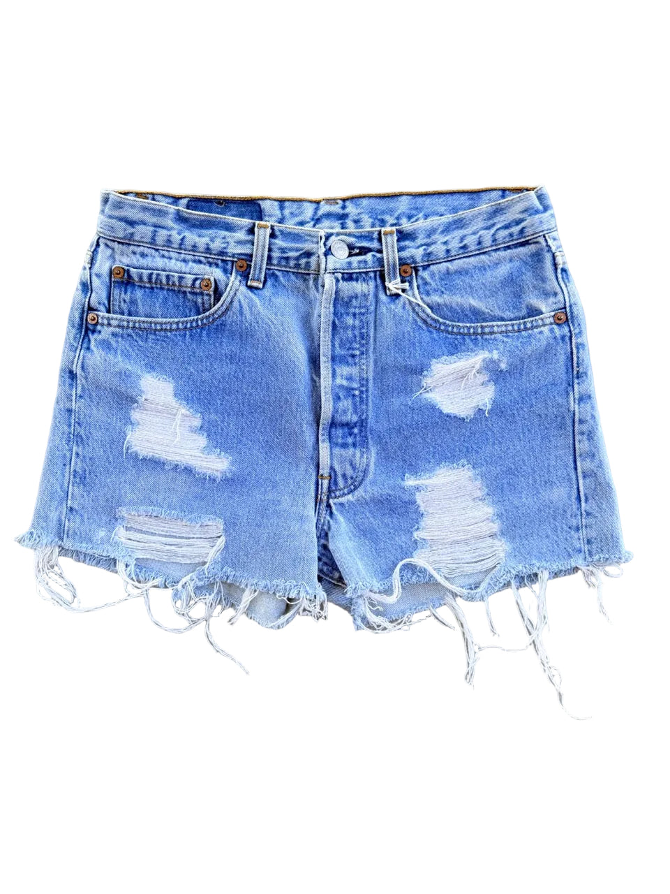 Vintage Levi's 501 Cut-Off Denim Shorts | Size 30 | 1990s | Made in USA