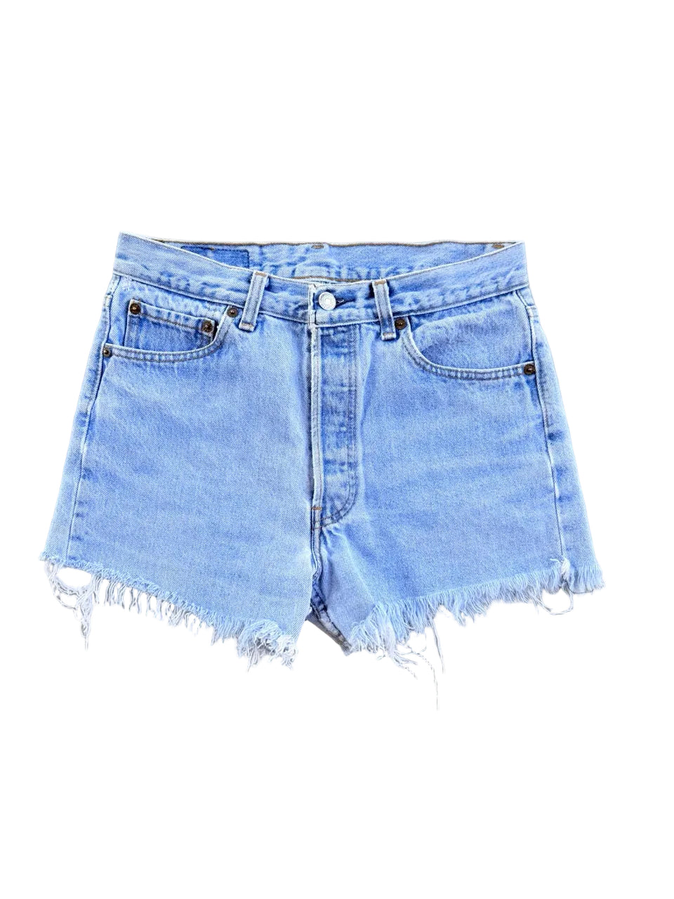 Vintage Levi's 501 Cut-Off Denim Shorts | Size 28 | 1990s | Made in USA