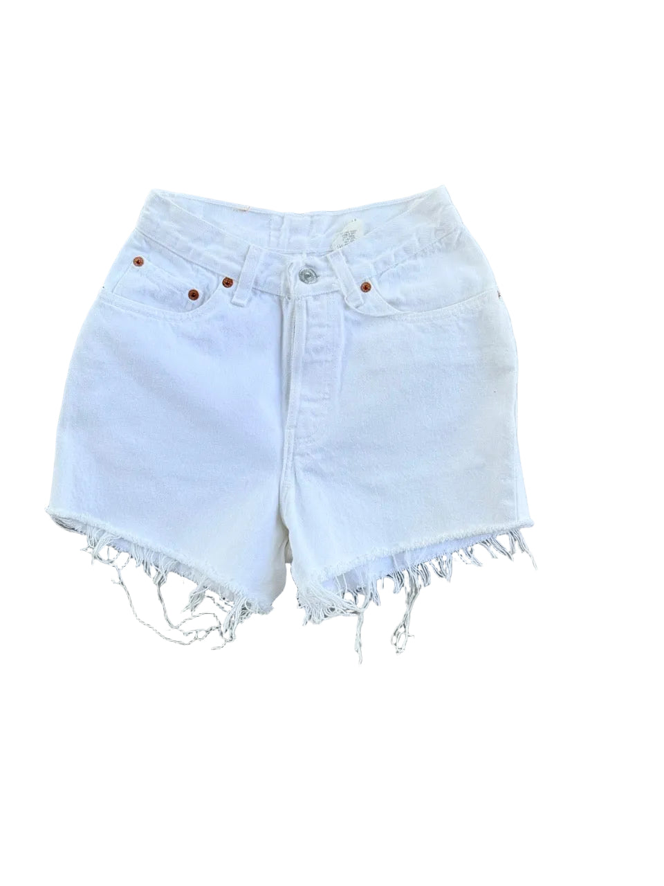 Vintage Levi's 501 Cutoff Shorts | Size 23 | White | 1990s | Made in USA