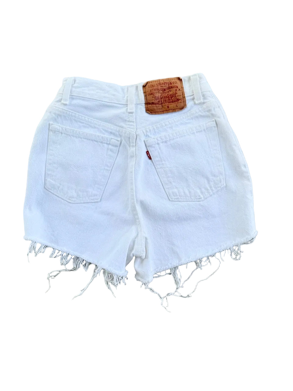 Vintage Levi's 501 Cutoff Shorts | Size 23 | White | 1990s | Made in USA