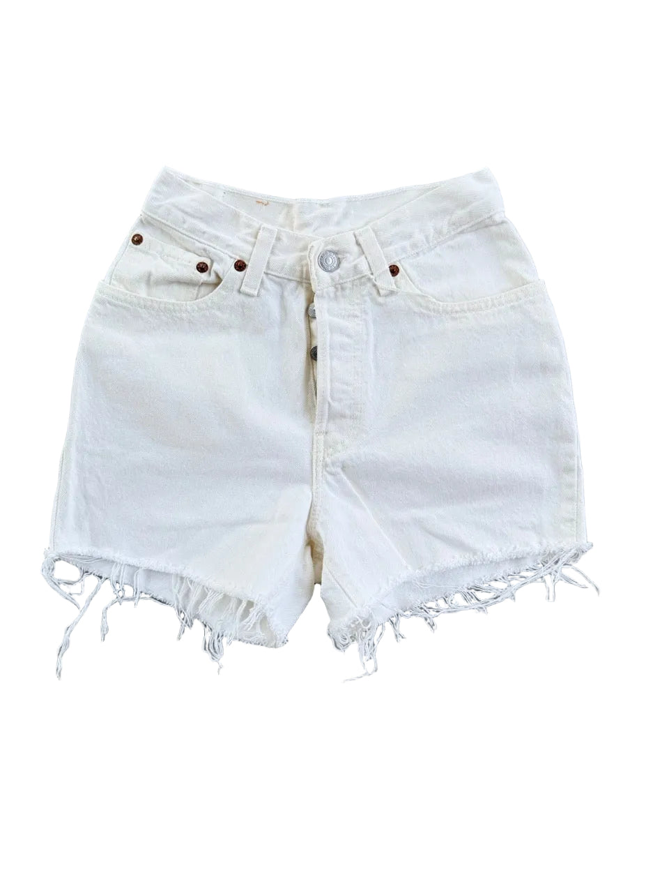 Vintage Levi's 501 Cutoff Shorts | Size 23 | White | 1990s | Made in USA