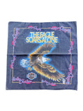 1990s Vintage Harley-Davidson "The Eagle Soars Alone" Black Eagle Bandana | 21x21