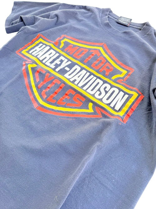 1990s Vintage Harley-Davidson Black T-Shirt | 21" Width x 26" Length