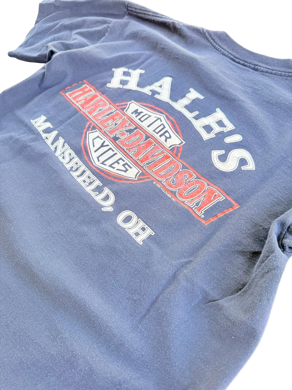 1990s Vintage Harley-Davidson Black T-Shirt | 21" Width x 26" Length