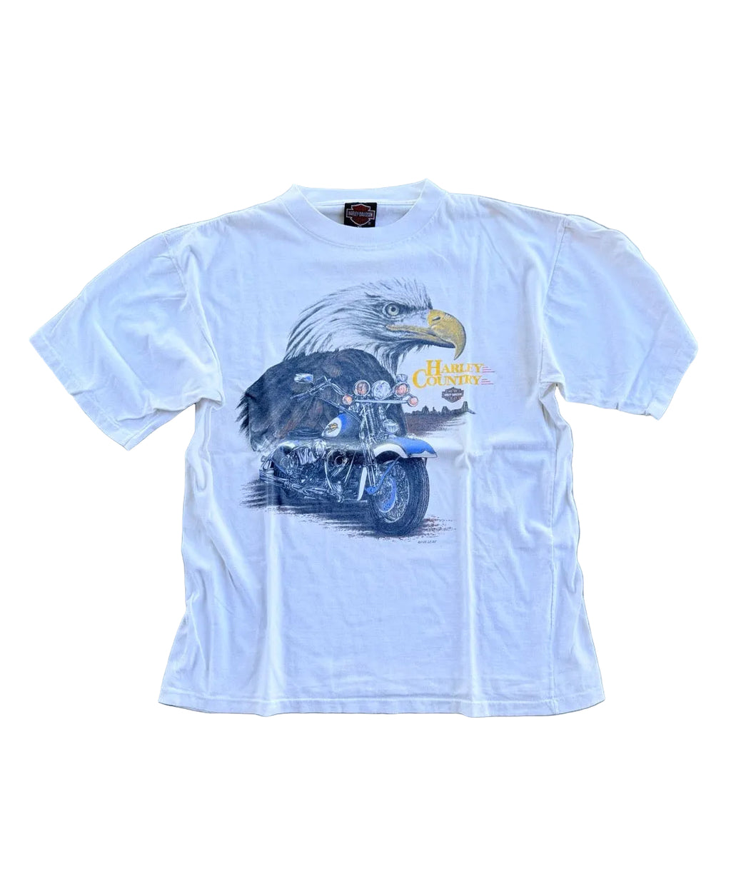 Vintage Harley-Davidson "County" White T-Shirt | 23" Width x 28" Length