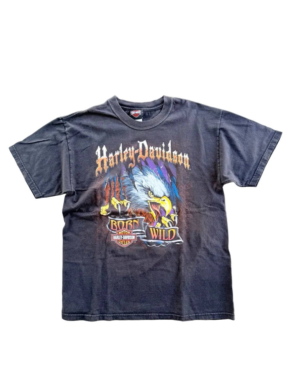 1990s Vintage Harley-Davidson Born Wild Black T-Shirt 21x27 | Pink