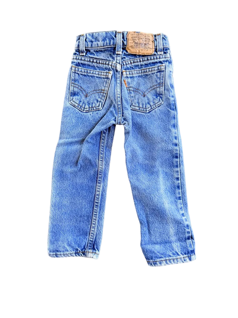 Vintage Levi's 512 Orange Tab Kids Jeans | 18" x 14" | Approx. 3T | 1990s