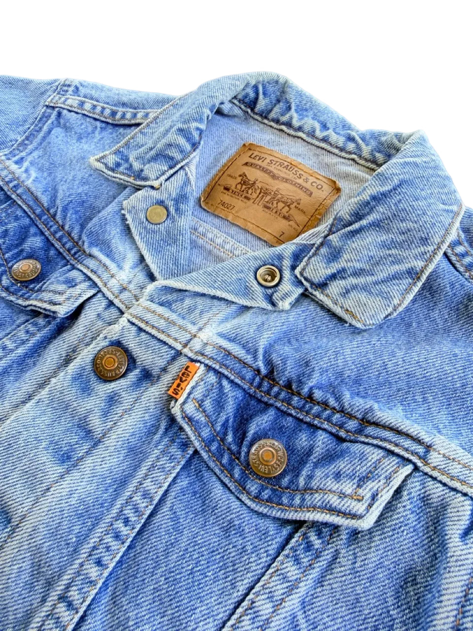 Vintage Levi's Orange Tab Kids Jacket | Size 7 | 1990s | Made in USA | Vintage Little Levis