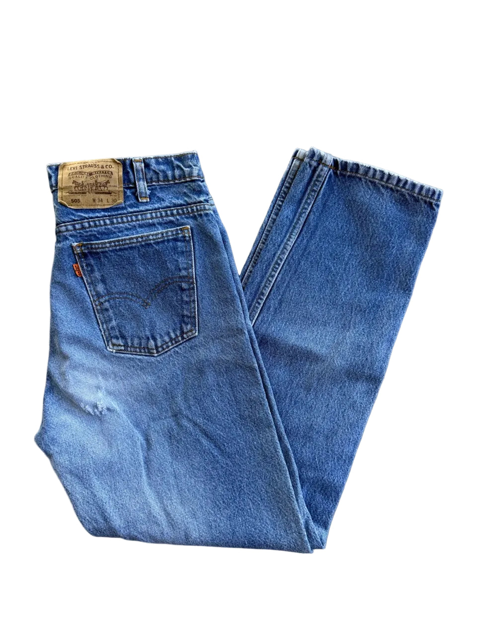 Vintage Levi's 505 Orange Tab Jeans 32x30 | 1990s | Made in USA