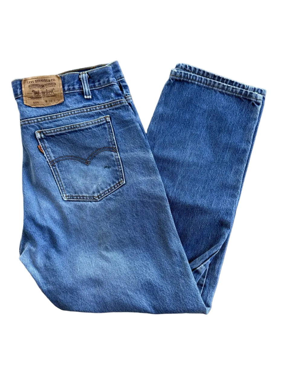 Vintage Levi's 505 Orange Tab Jeans 36x30 | 1990s | Made in USA